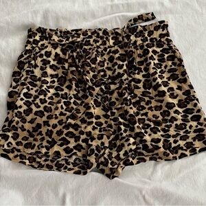 Gaudie High Waist Animal Print Shorts in Brown and Black